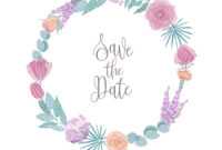 Save The Date Card Template Decorated With Round with regard to Save The Date Cards Templates