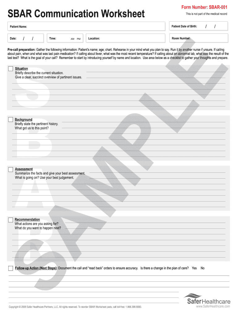 Sbar Template – Fill Online, Printable, Fillable, Blank In Sbar Template Word