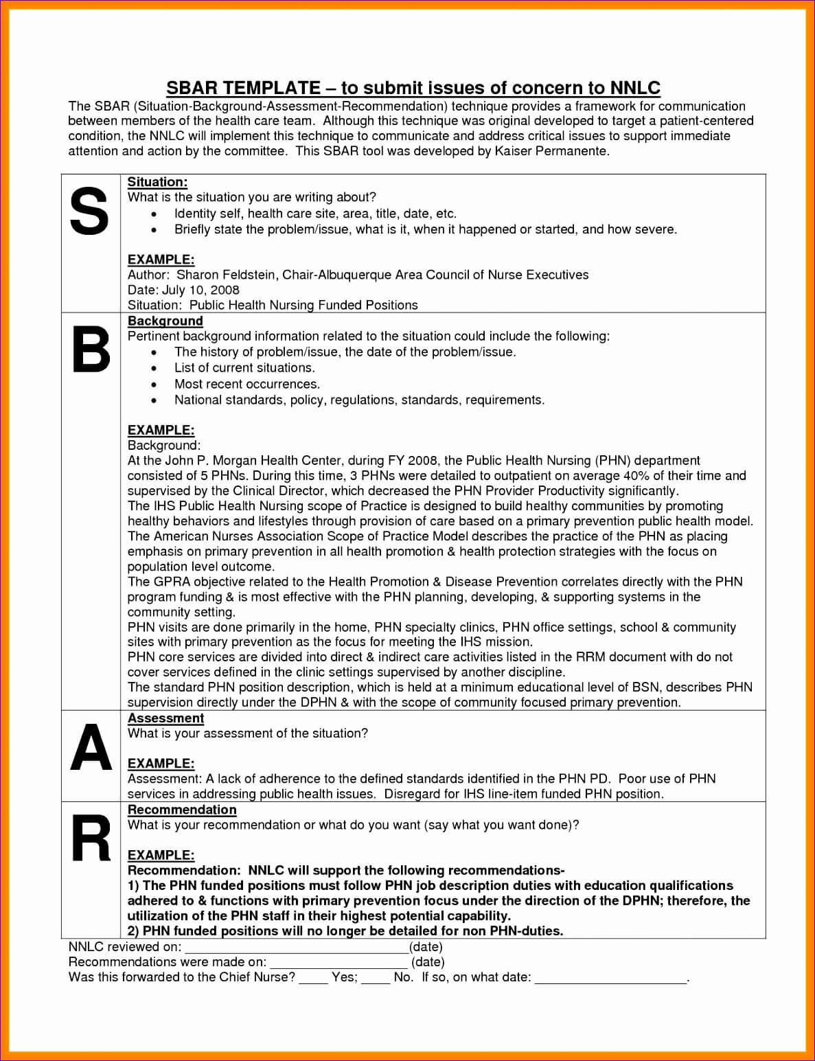 Sbar Template Pdf – Resume Examples | Resume Template Within Sbar Template Word