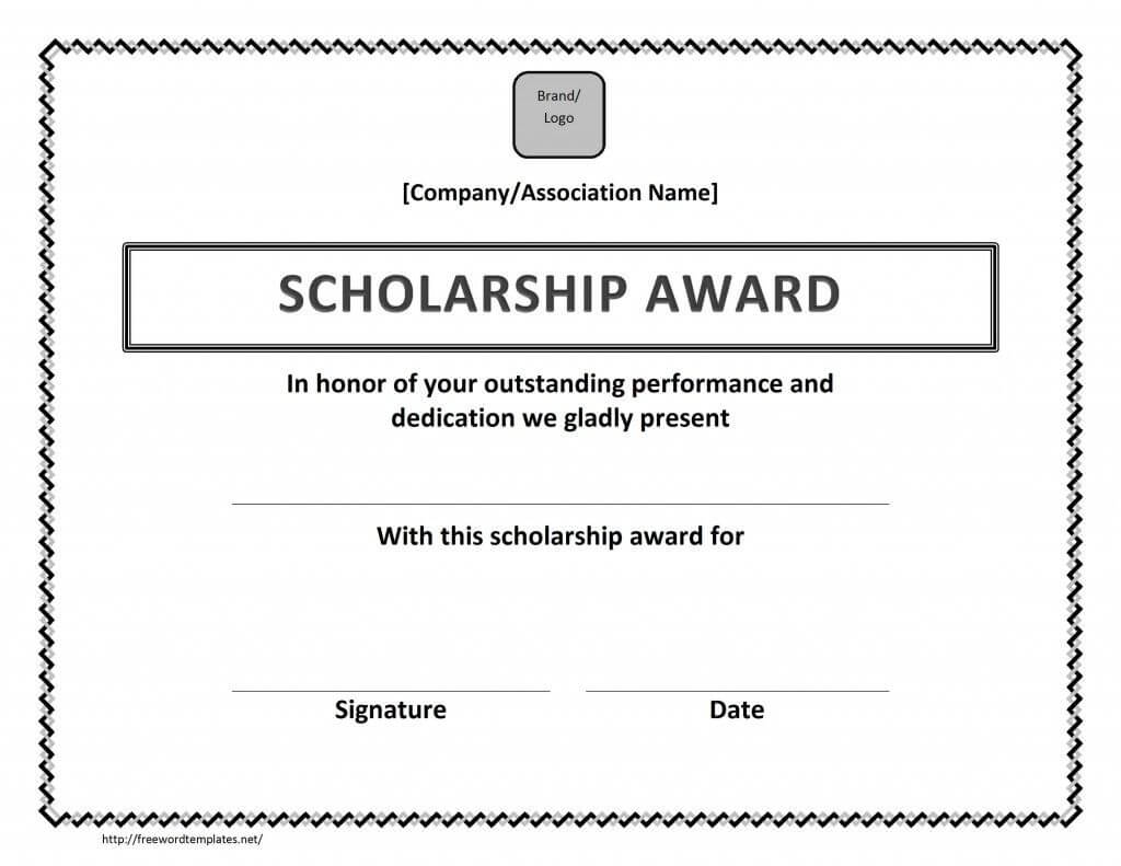 Scholarship Award Certificate Template | Scholarship With Regard To Scholarship Certificate Template Word