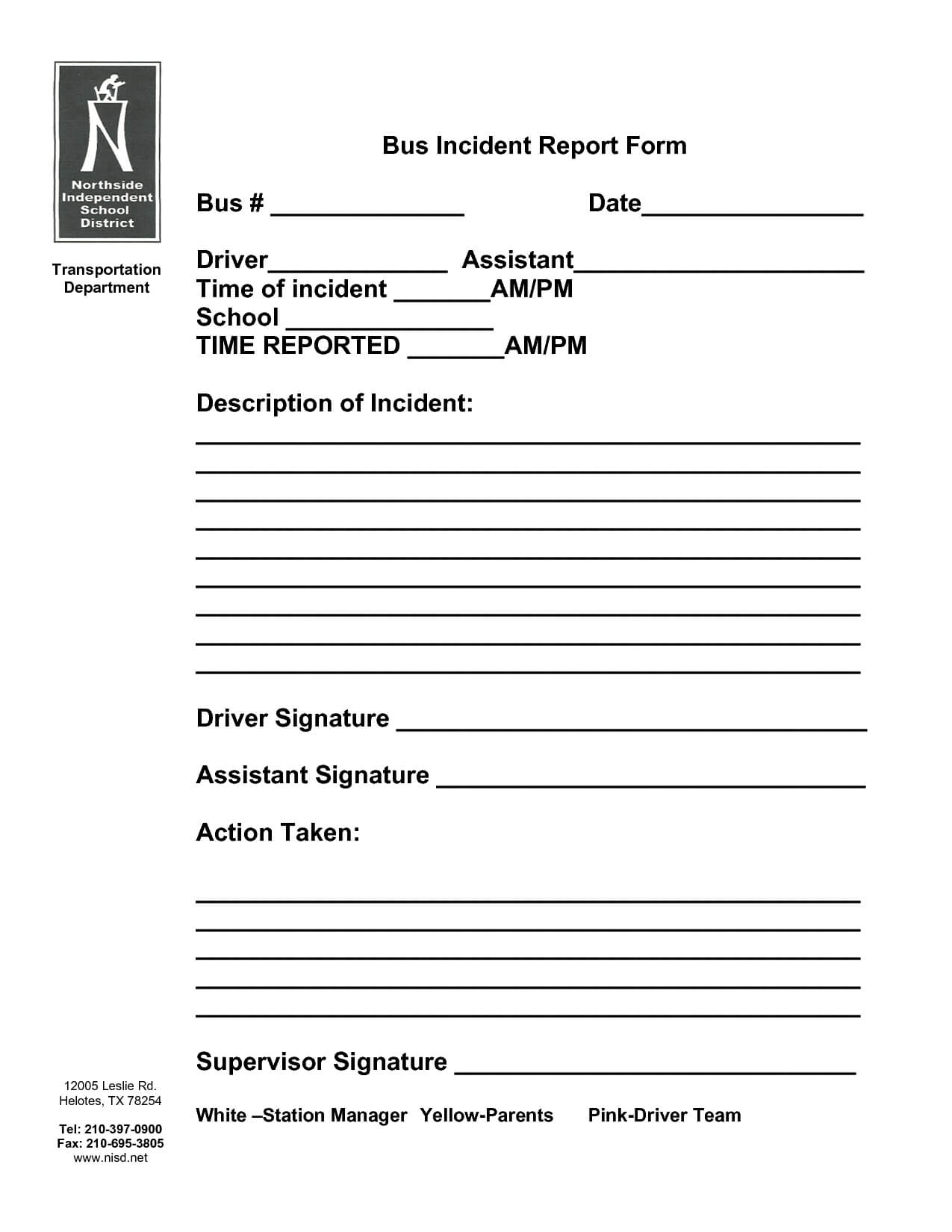 School Incident Report Form Sample – Yupar.magdalene Project For School Incident Report Template