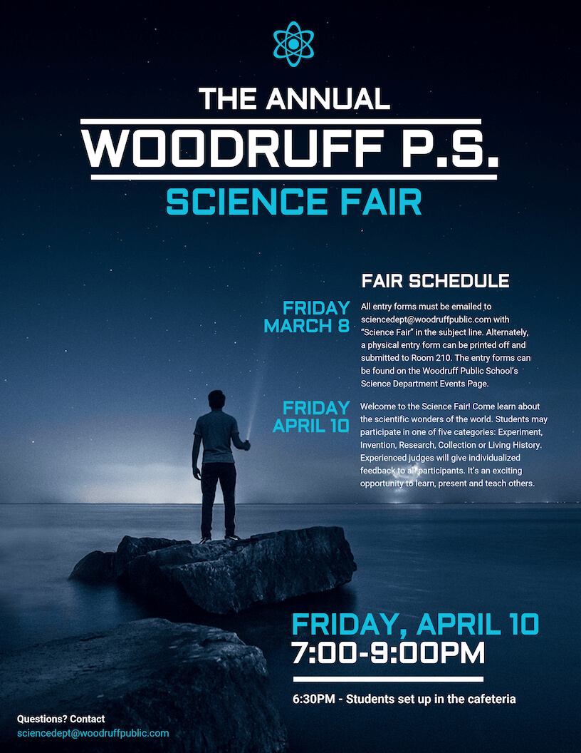 Science Fair Event Poster Template – Venngage For Science Fair Banner Template