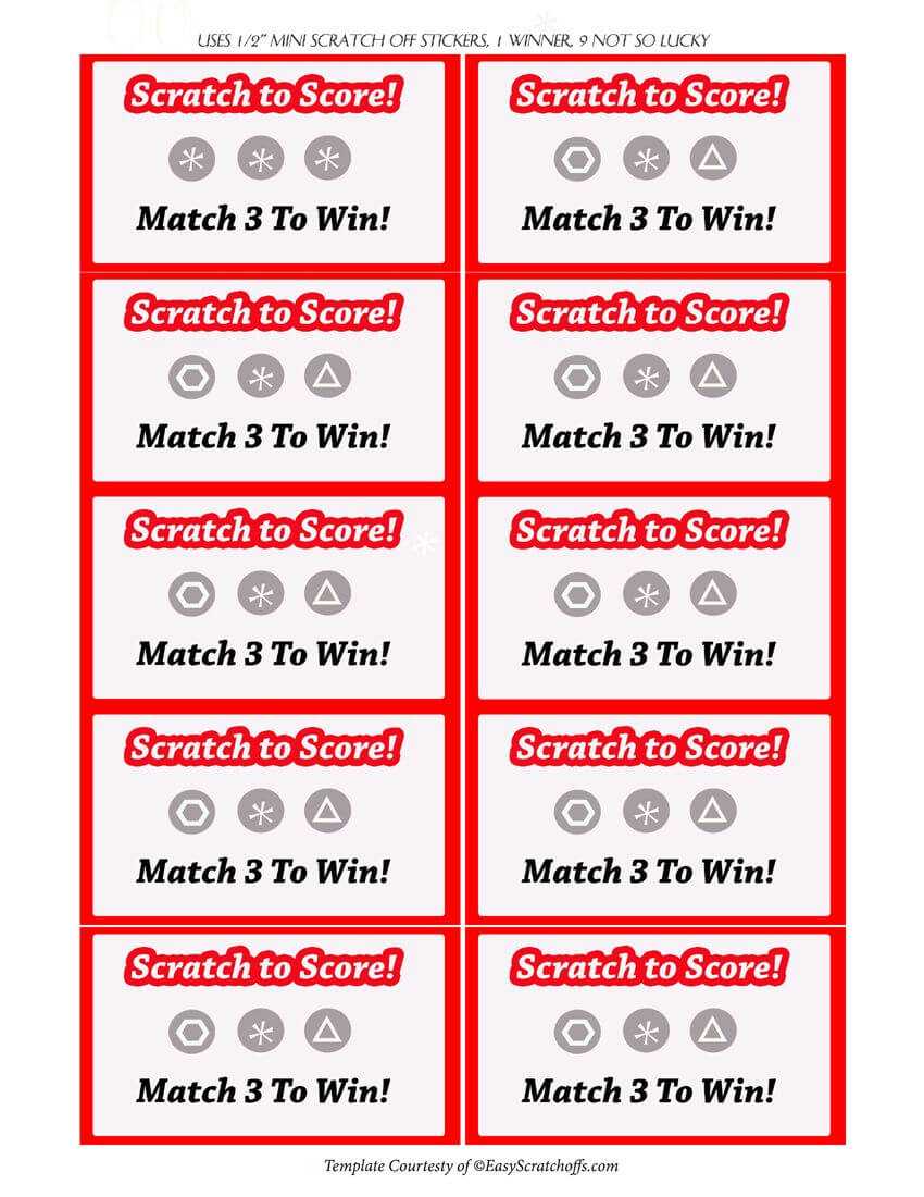 Scratch Off Card Templates – Atlantaauctionco For Scratch Off Card Templates