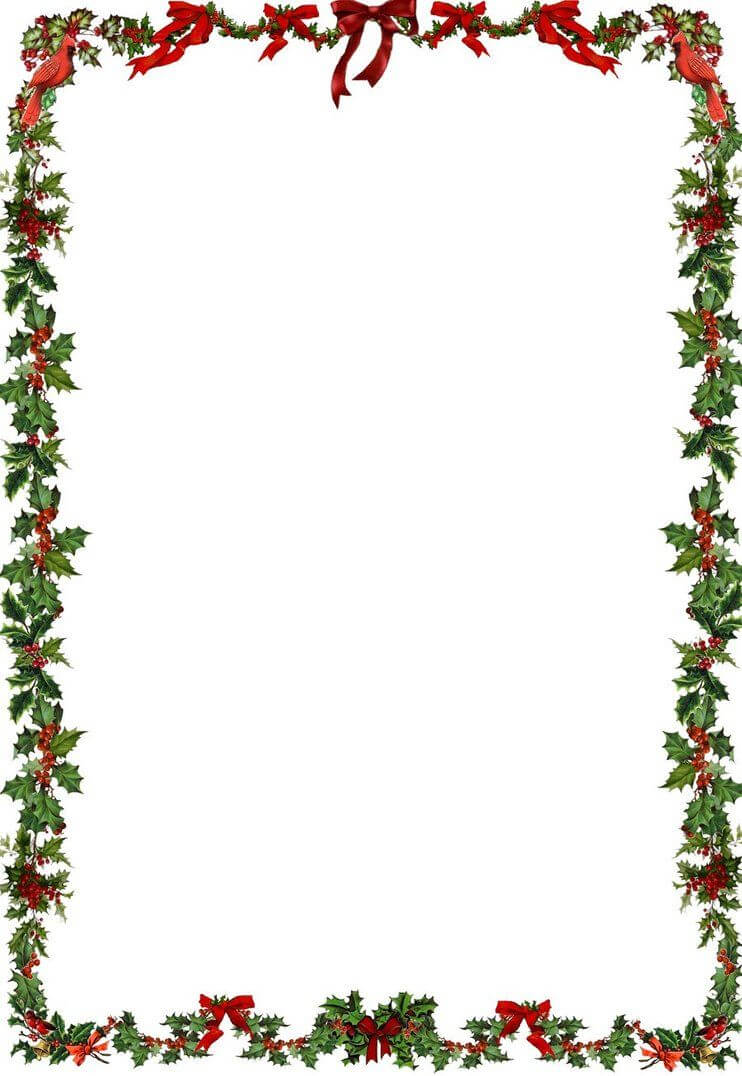 Seasons Greetings! For More Printable A4 Borders For More For Christmas Border Word Template