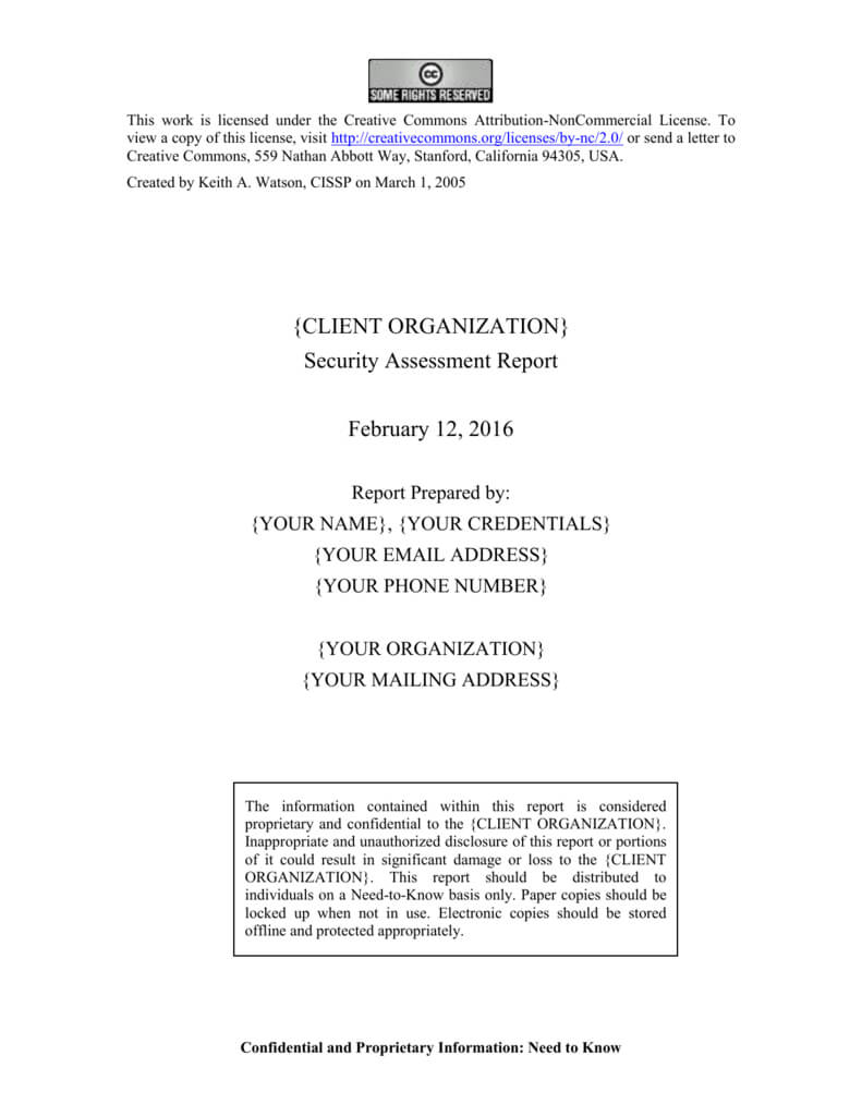 Security Assessment Report Template Pertaining To Threat Assessment Report Template