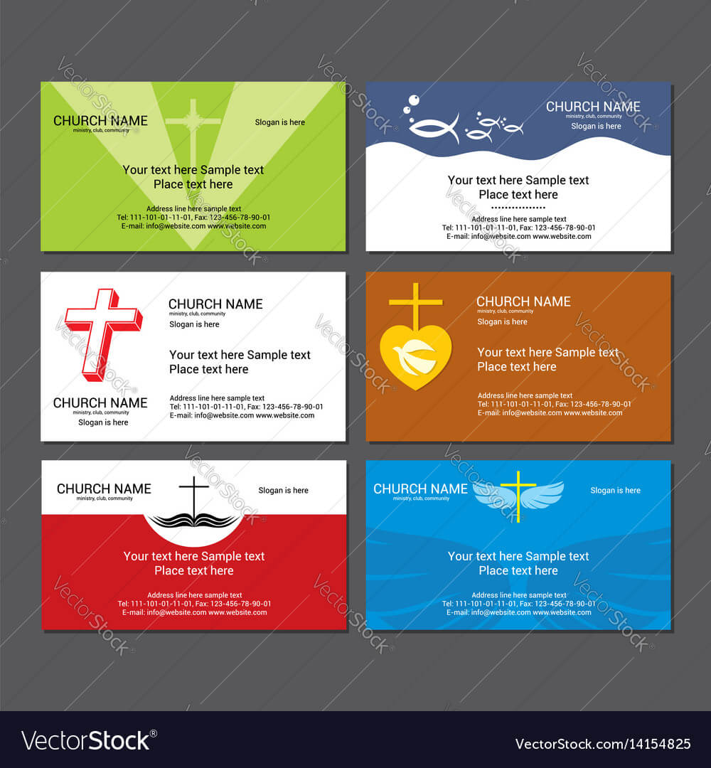 Set Christian Business Cards For The Church Regarding Christian Business Cards Templates Free