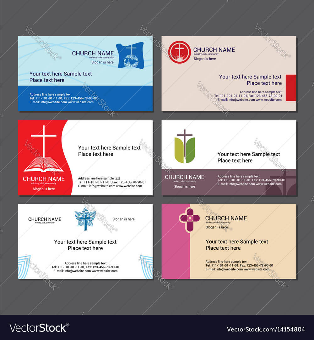 Set Christian Business Cards For The Church Regarding Christian Business Cards Templates Free