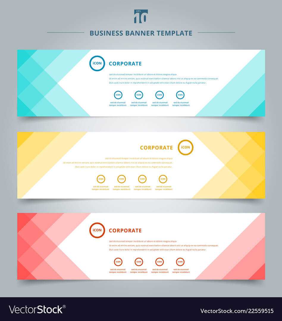 Set Of Banner Web Templates Geometric Header Throughout Website Banner Templates Free Download