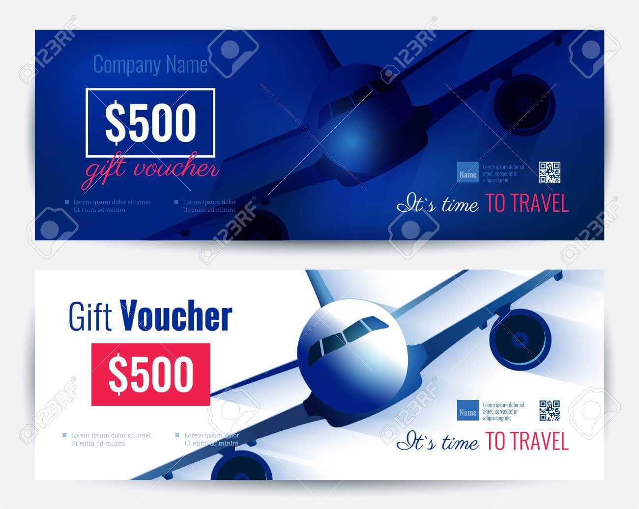 Set Of Gift Travel Voucher Template. Gift Certificate For A Intended For Free Travel Gift Certificate Template