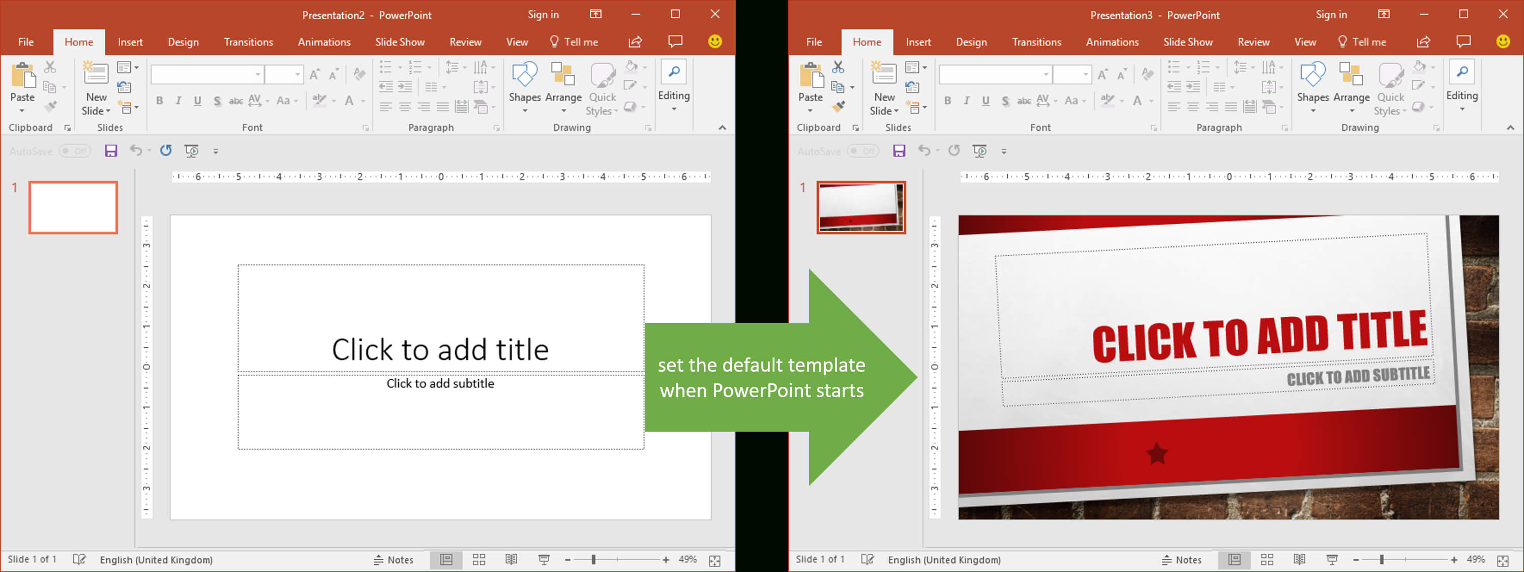 Set The Default Template When Powerpoint Starts | Youpresent For Powerpoint Default Template