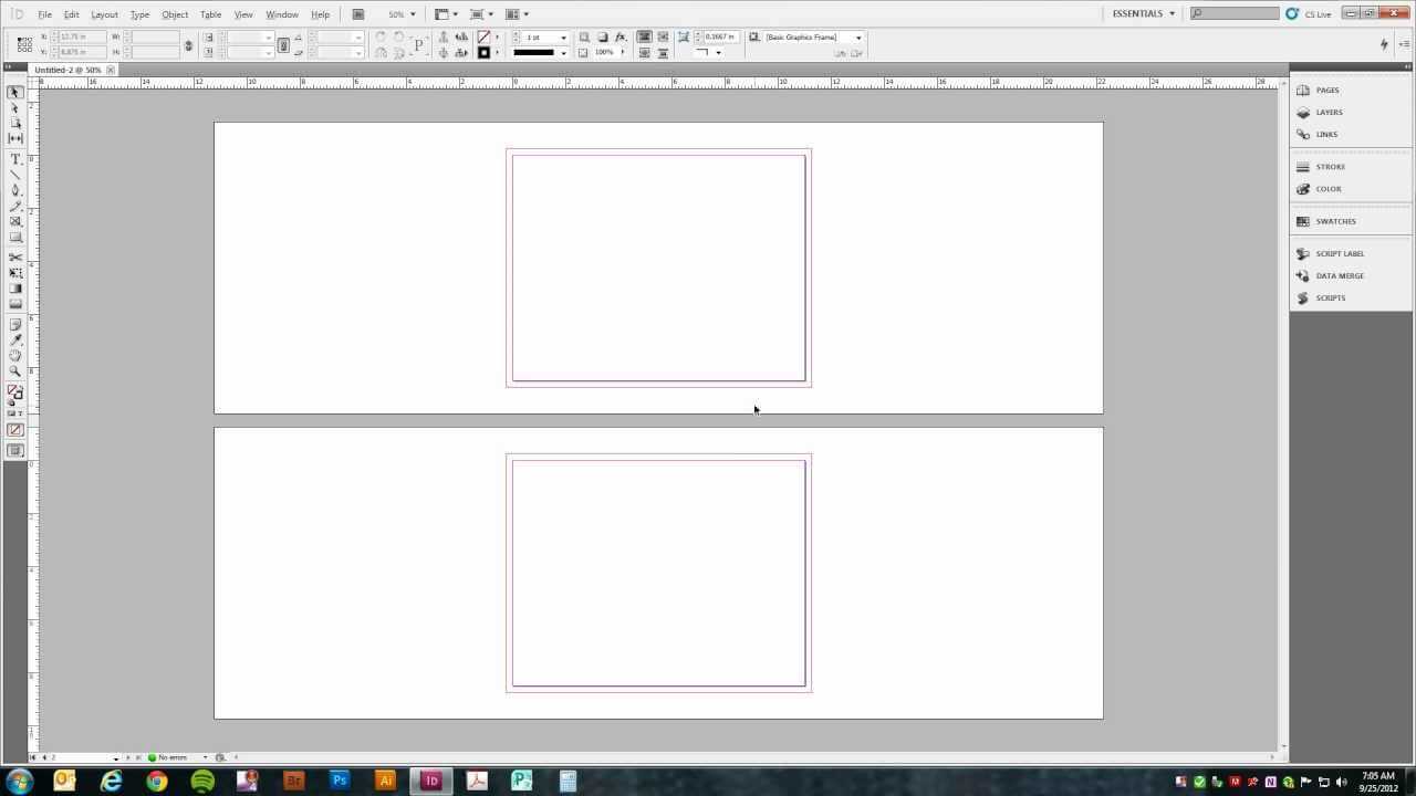 Setting Up A Trifold Brochure In Adobe Indesign (Cs5) Pertaining To Gate Fold Brochure Template Indesign