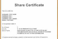 Share Certificate Template Companies House regarding Share Certificate Template Companies House