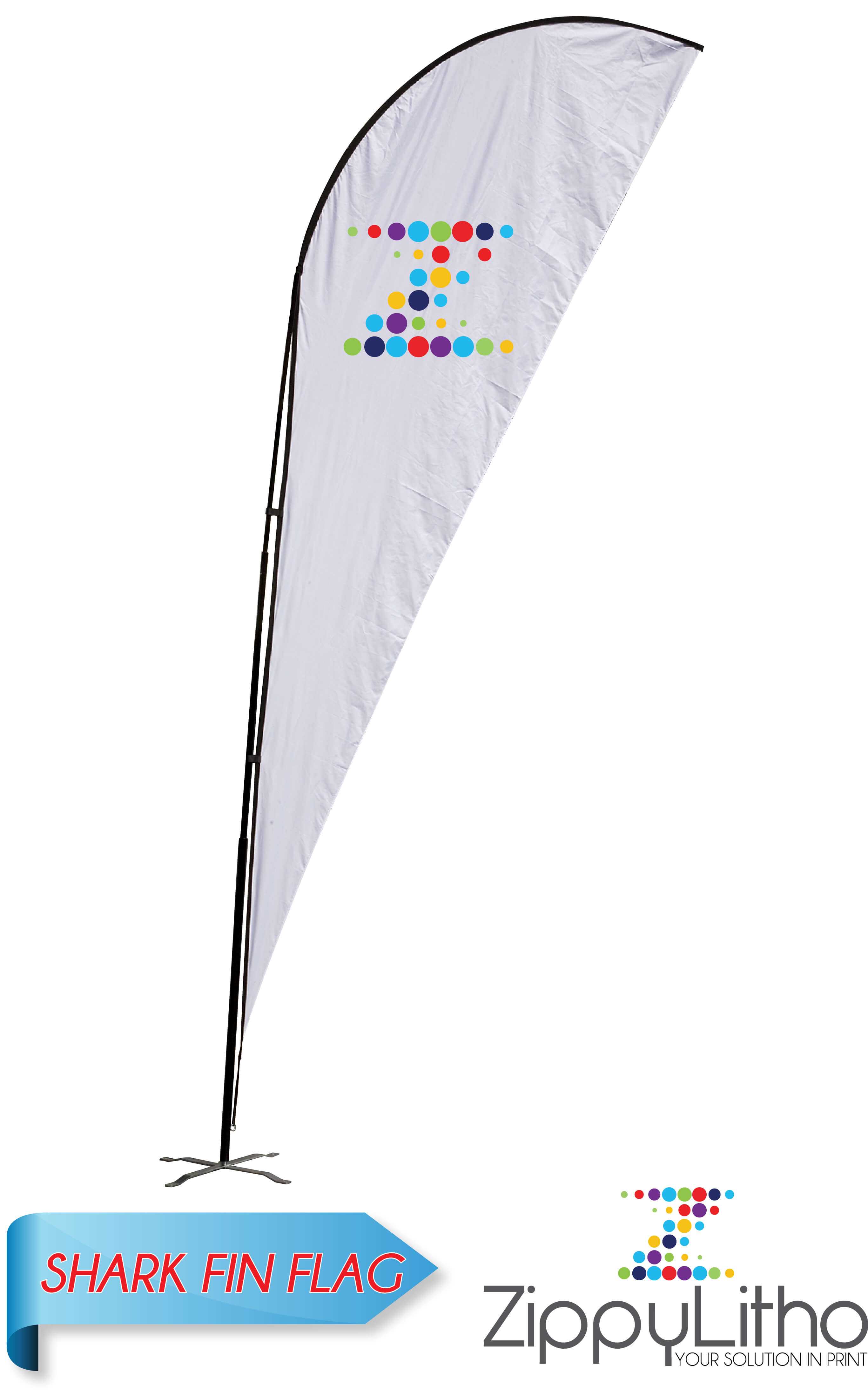 Shark Fin Flag | Zippy Litho Inside Sharkfin Banner Template