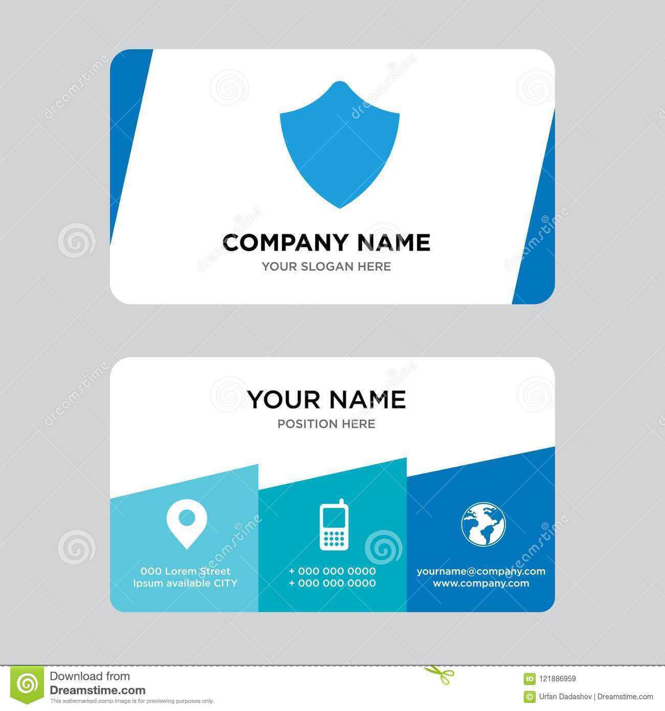 Shield Business Card Design Template, Visiting For Your With Regard To Shield Id Card Template