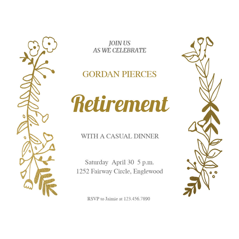 Sideside Gold – Free Retirement & Farewell Party Pertaining To Farewell Certificate Template