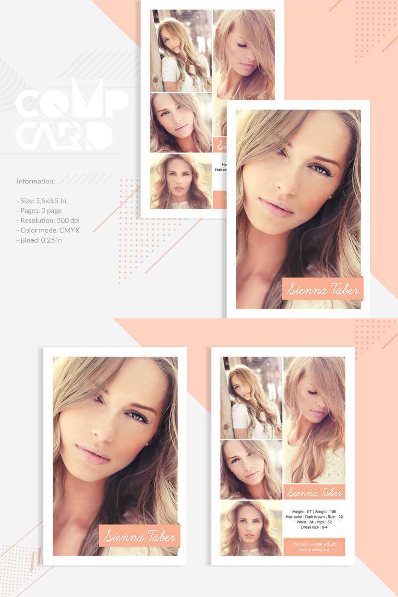 Sienna Taber – Modeling Comp Card Corporate Identity Template In Download Comp Card Template