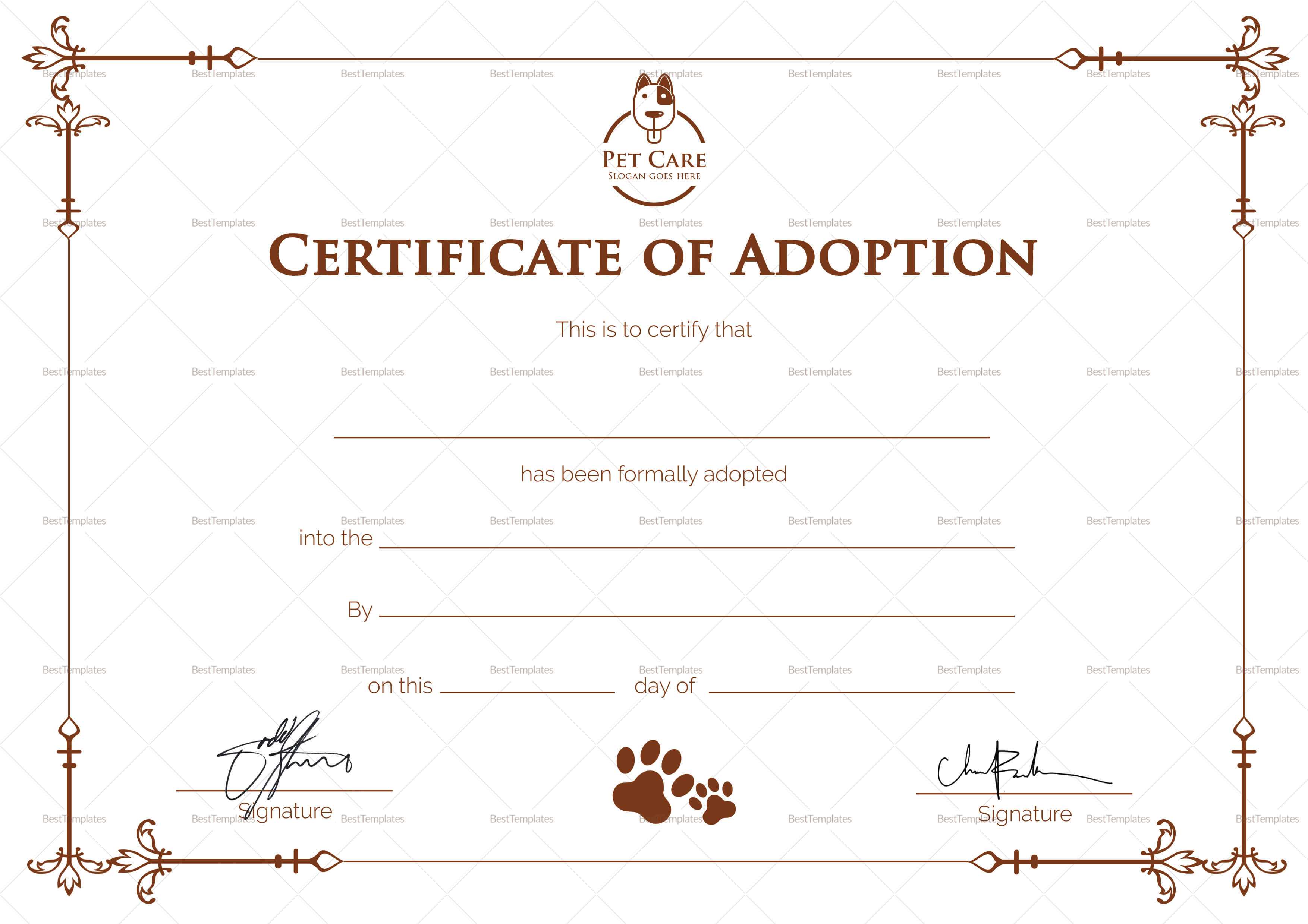 Adoption Paper Template