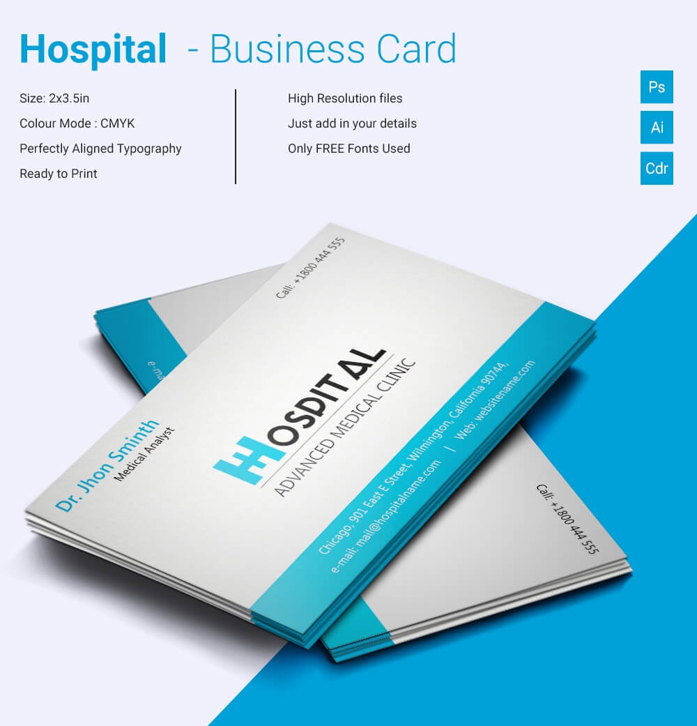 Simple Hospital Business Card Template | Free & Premium With Regard To Call Card Templates