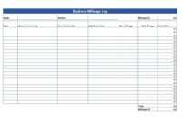 Simple Mileage Log - Free Mileage Log Template Download regarding Mileage Report Template