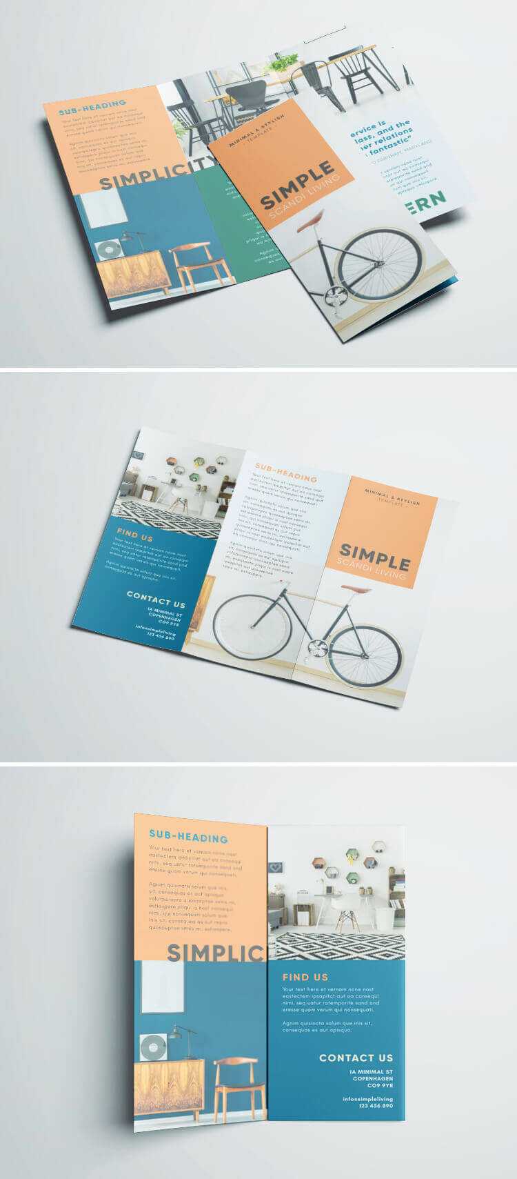 Simple Tri Fold Brochure | Free Indesign Template Throughout 3 Fold Brochure Template Free Download