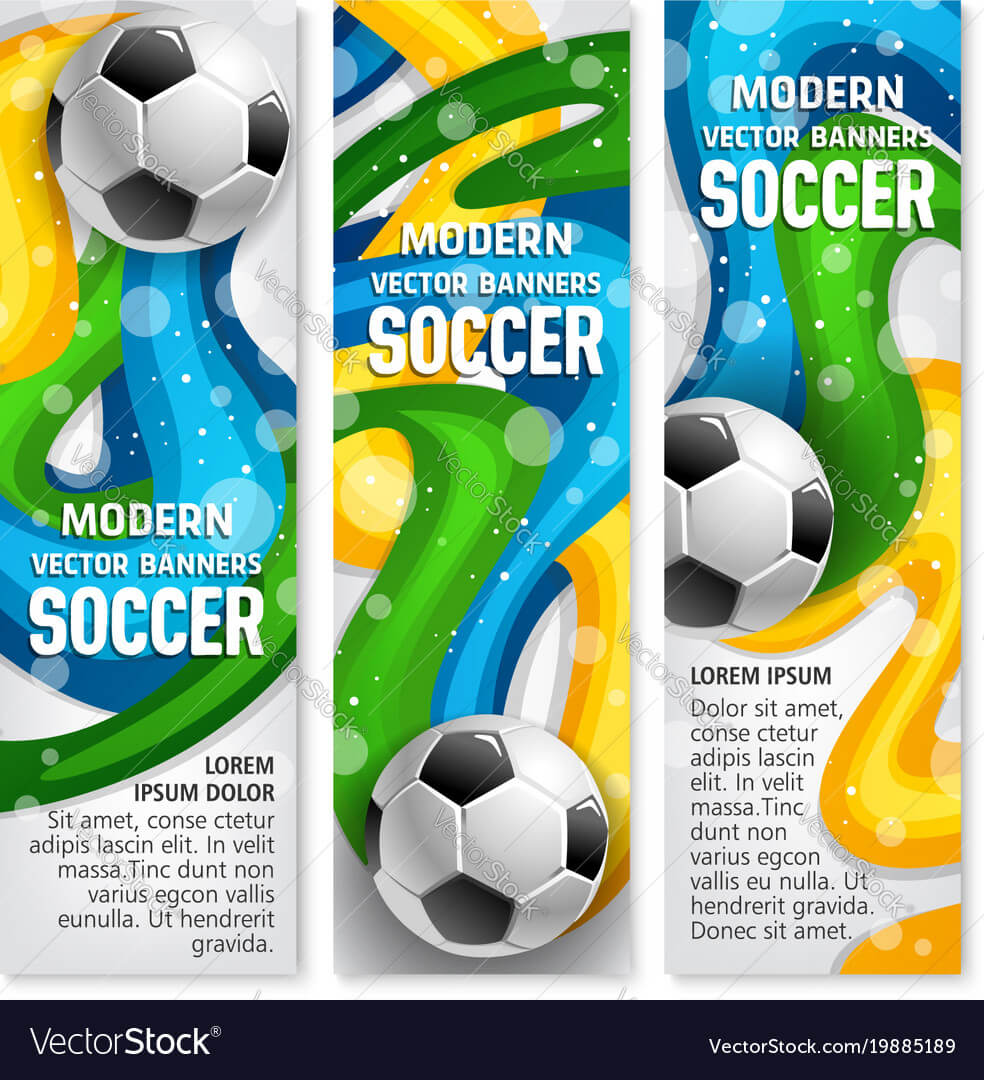 Soccer Ball Banner Of Football Sport Club Template In Sports Banner Templates