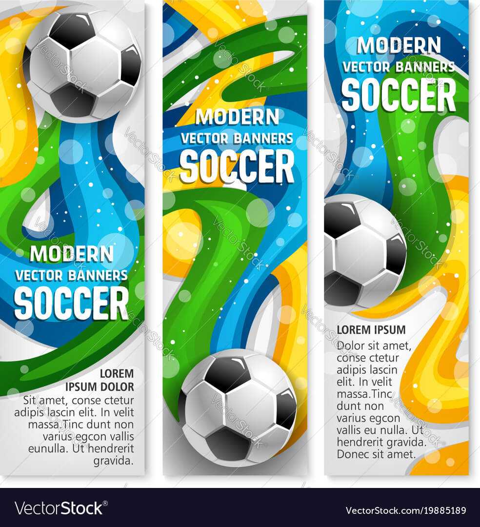 Soccer Ball Banner Of Football Sport Club Template In Sports Banner Templates