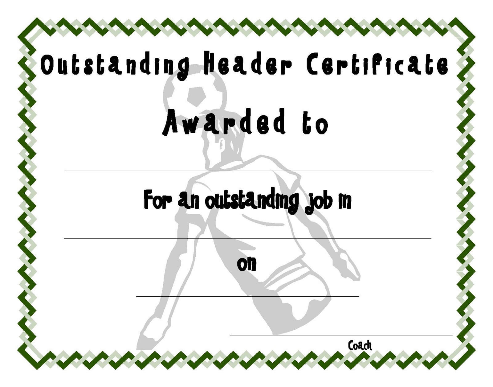 Soccer Certificate Templates | Activity Shelter Intended For Soccer Certificate Template