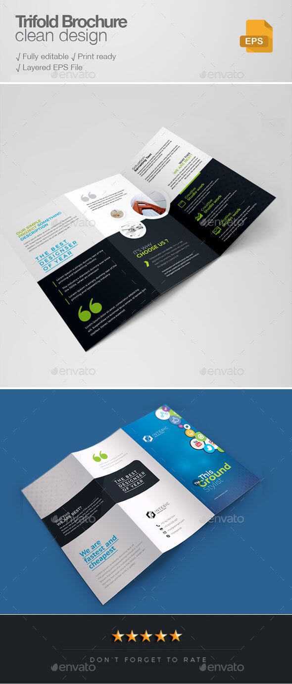 Social Media Tri Fold Brochure | Brochure Templates With Social Media Brochure Template