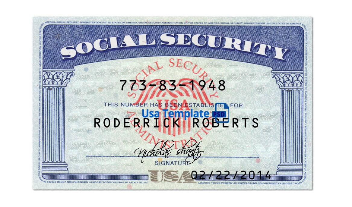 Social Security Card Template Photoshop Example – Nurul Amal With Regard To Social Security Card Template Free