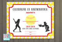 Softball Award Certificate Template - Taid.tk for Softball Certificate Templates Free