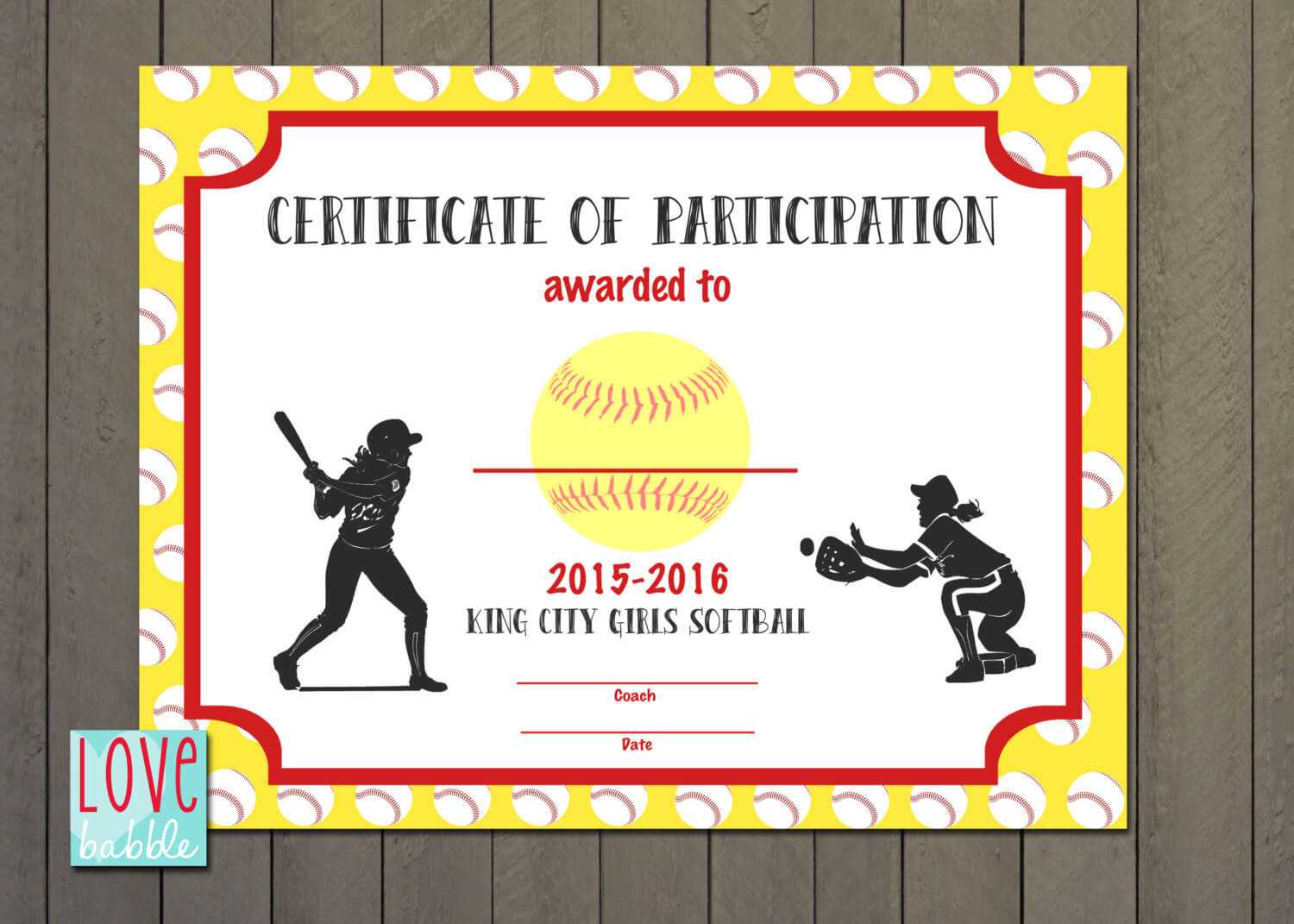 Softball Award Certificate Template – Taid.tk For Softball Certificate Templates Free