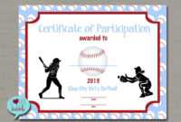 Softball Certificate Templates - Atlantaauctionco throughout Free Softball Certificate Templates