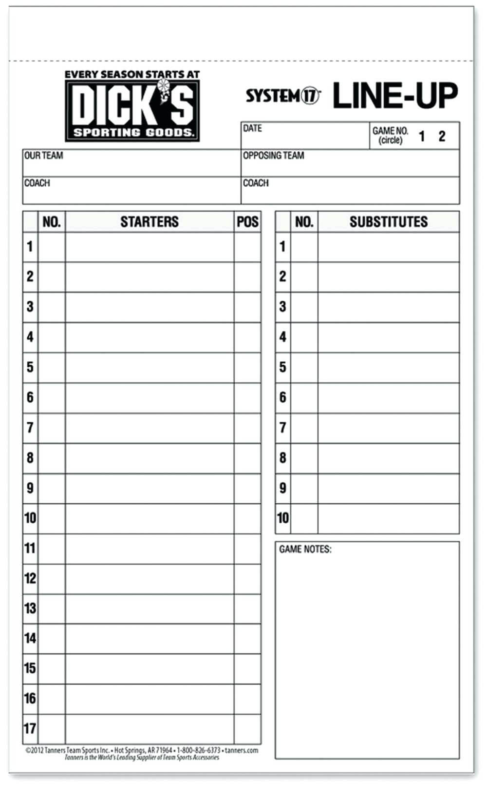 Softball Lineup Card Template - Cumed With Free Baseball Lineup Card Template