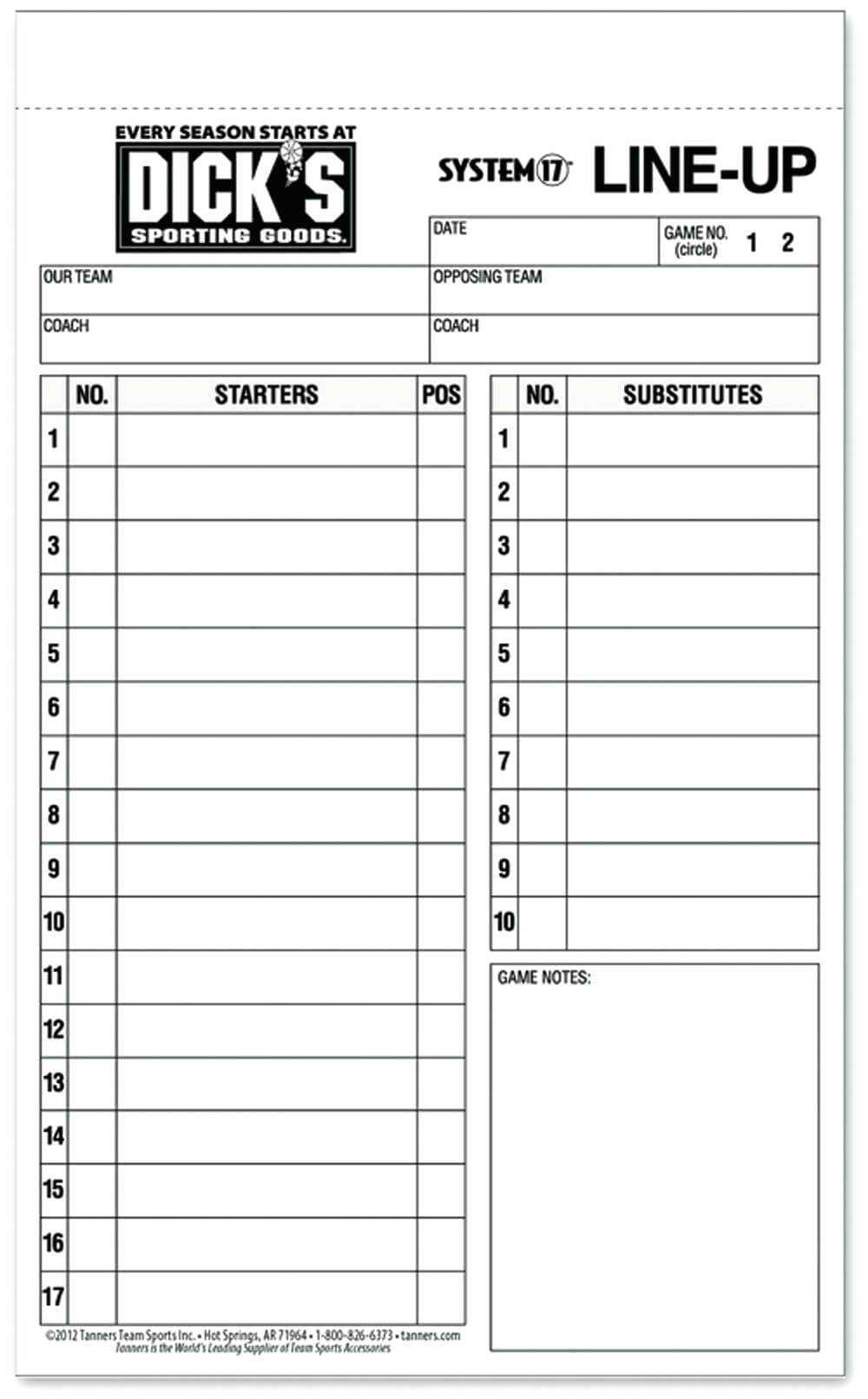 Softball Lineup Card Template – Cumed With Free Baseball Lineup Card Template