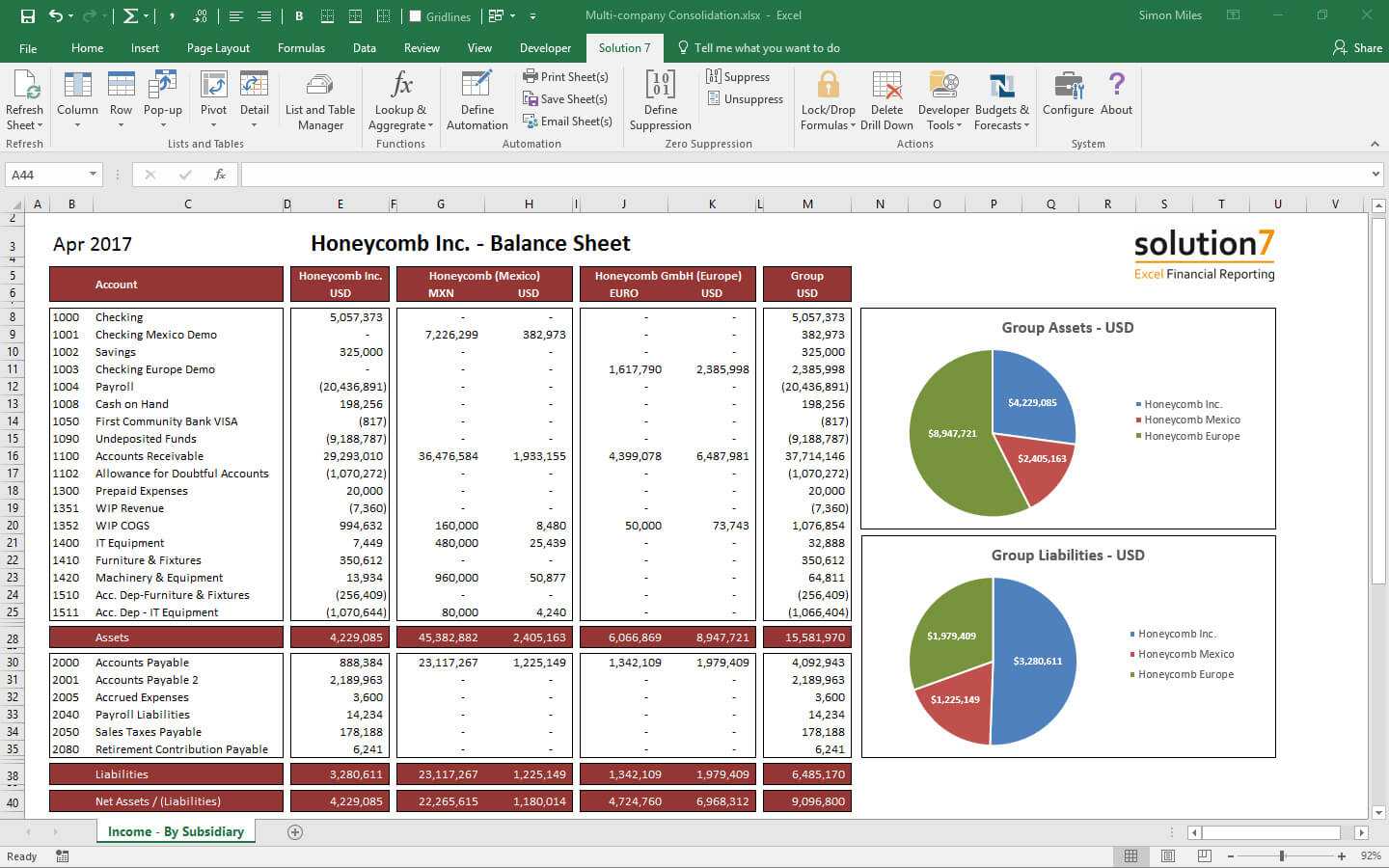 Solution 7 Excel Financial Reporting & Planning For Netsuite With Financial Reporting Templates In Excel