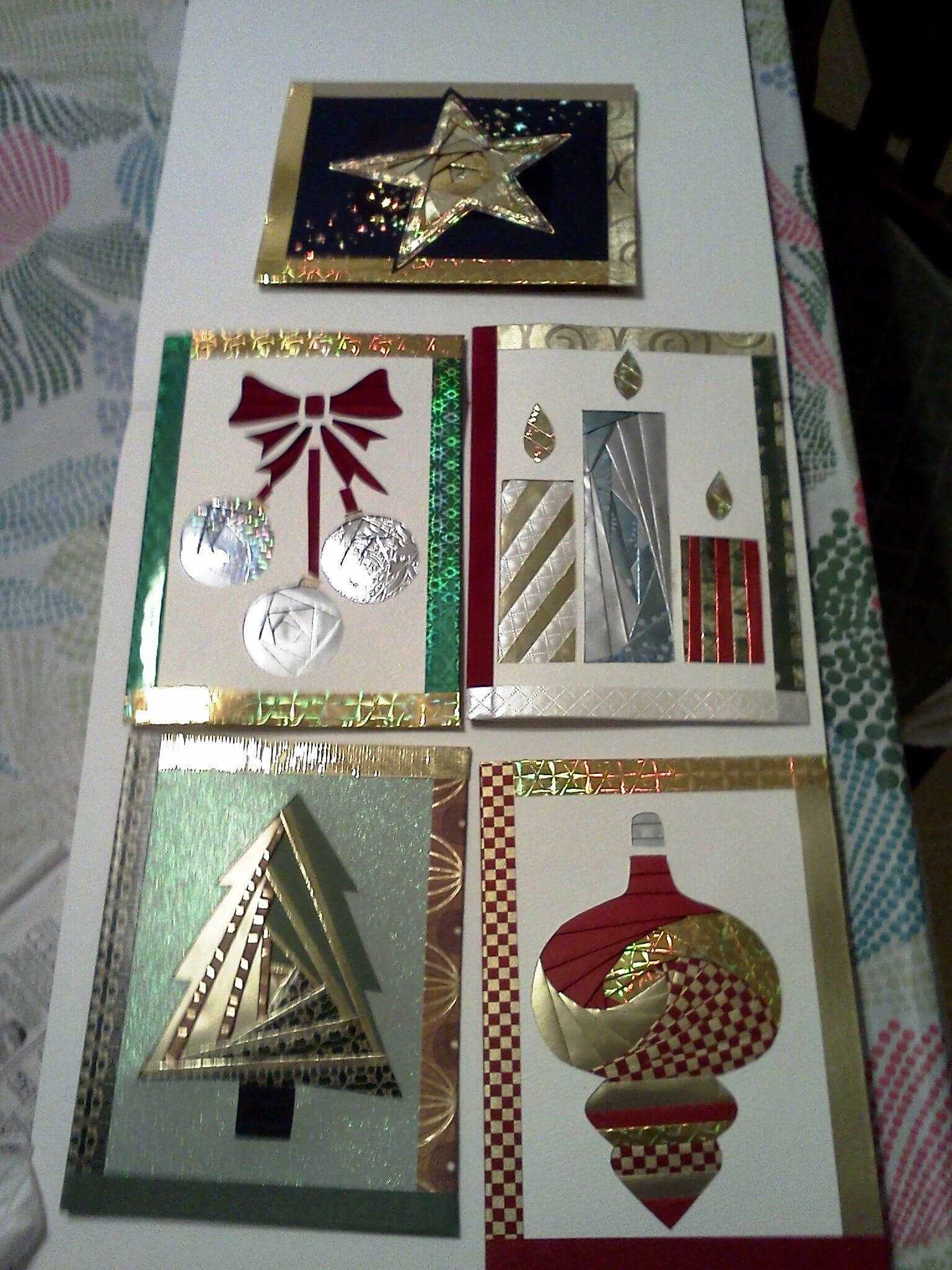 Some Of My Iris Fold Cards For Christmas | Iris Folding With Iris Folding Christmas Cards Templates