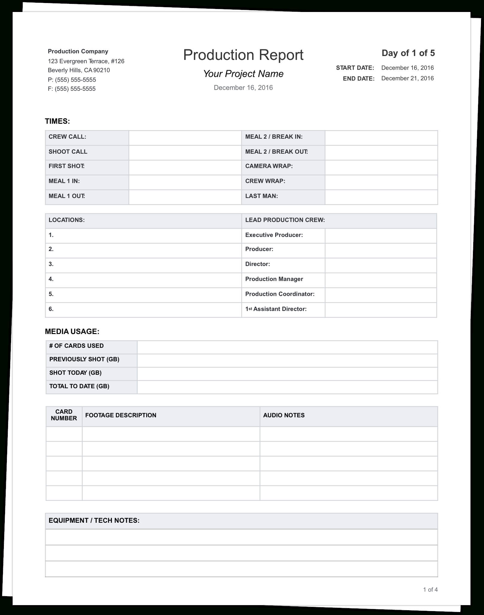 Sound Report Template – Cumed With Sound Report Template