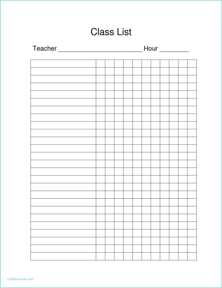 Blank Football Depth Chart Template