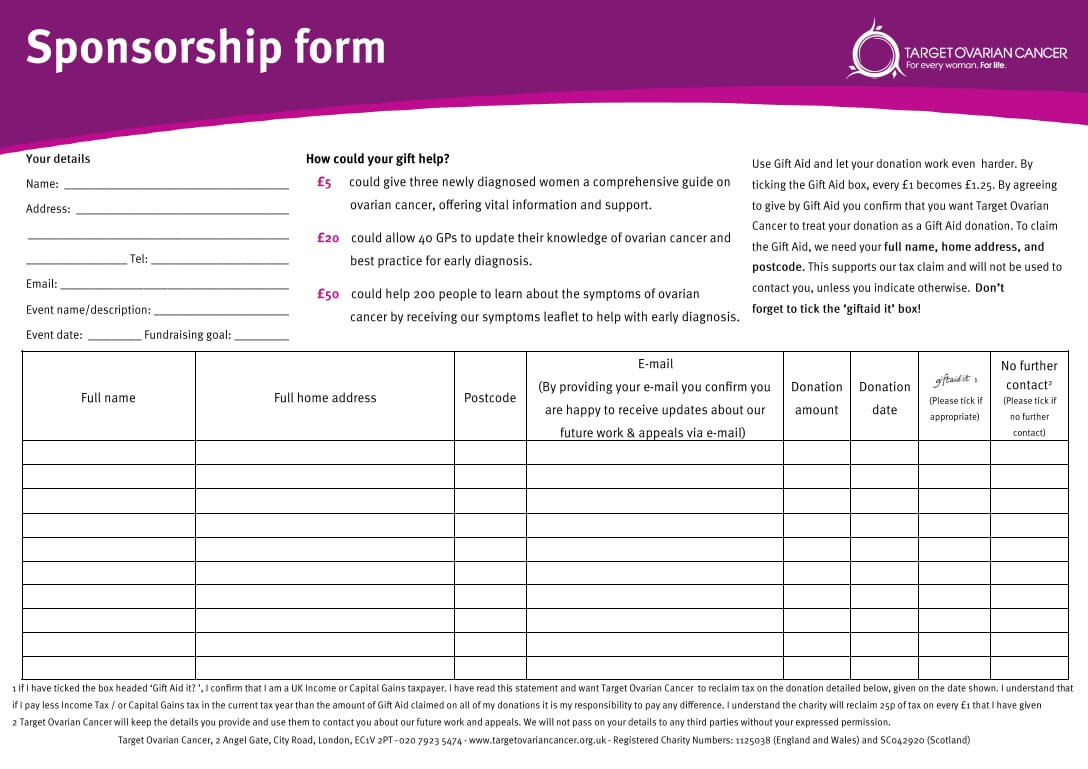 Sponsorship Sheet Template. While We 39 Re Livin In A Box We Inside Blank Sponsorship Form Template