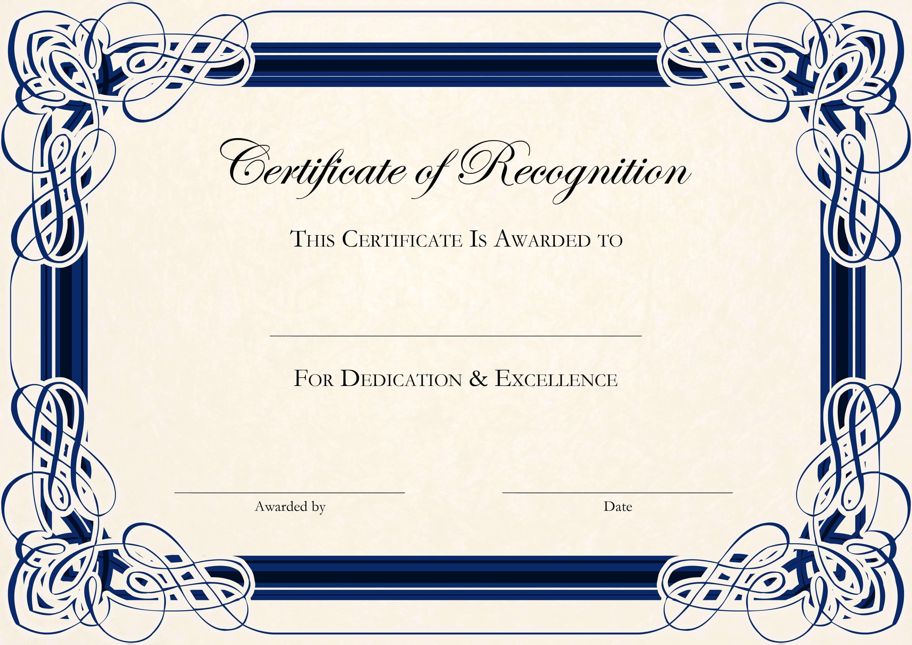 Sports Cetificate | Certificate Of Recognition A4 Thumbnail In Athletic Certificate Template