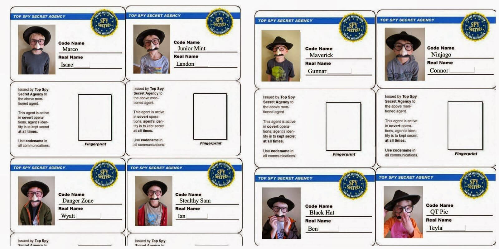 Spy Id Card | We Also Sent Each Boy Home With His Own Set Of Regarding Spy Id Card Template