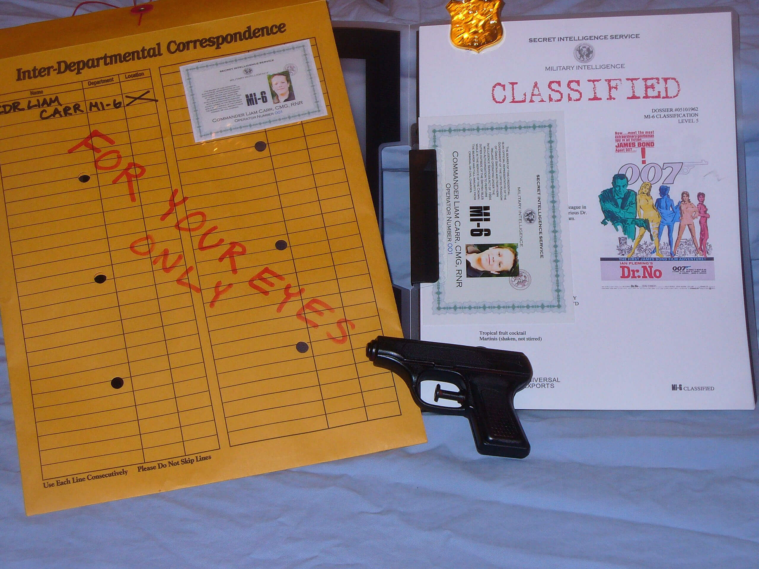 Spy Kits: Mi6 Identification Card, Dossier Of Each Movie For Mi6 Id Card Template