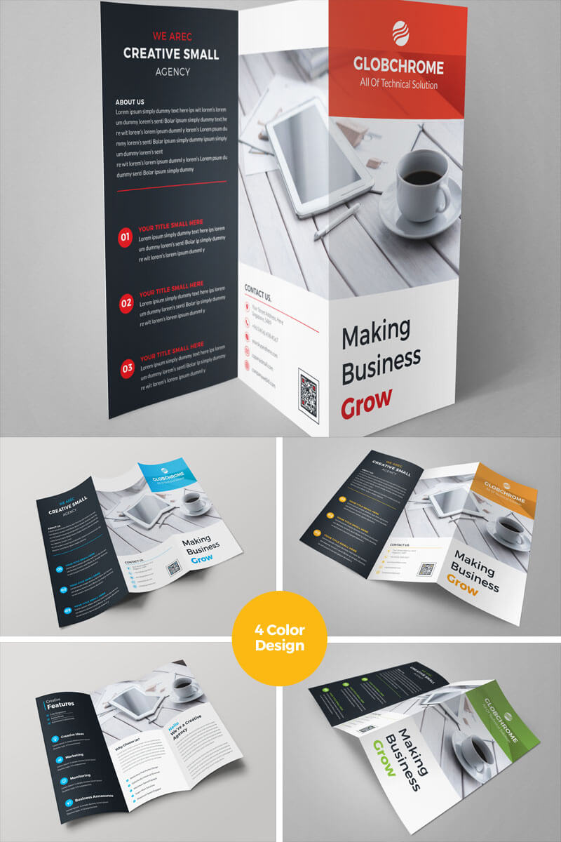 Square Tri Fold Brochure Template Corporate Identity Template With Regard To Technical Brochure Template