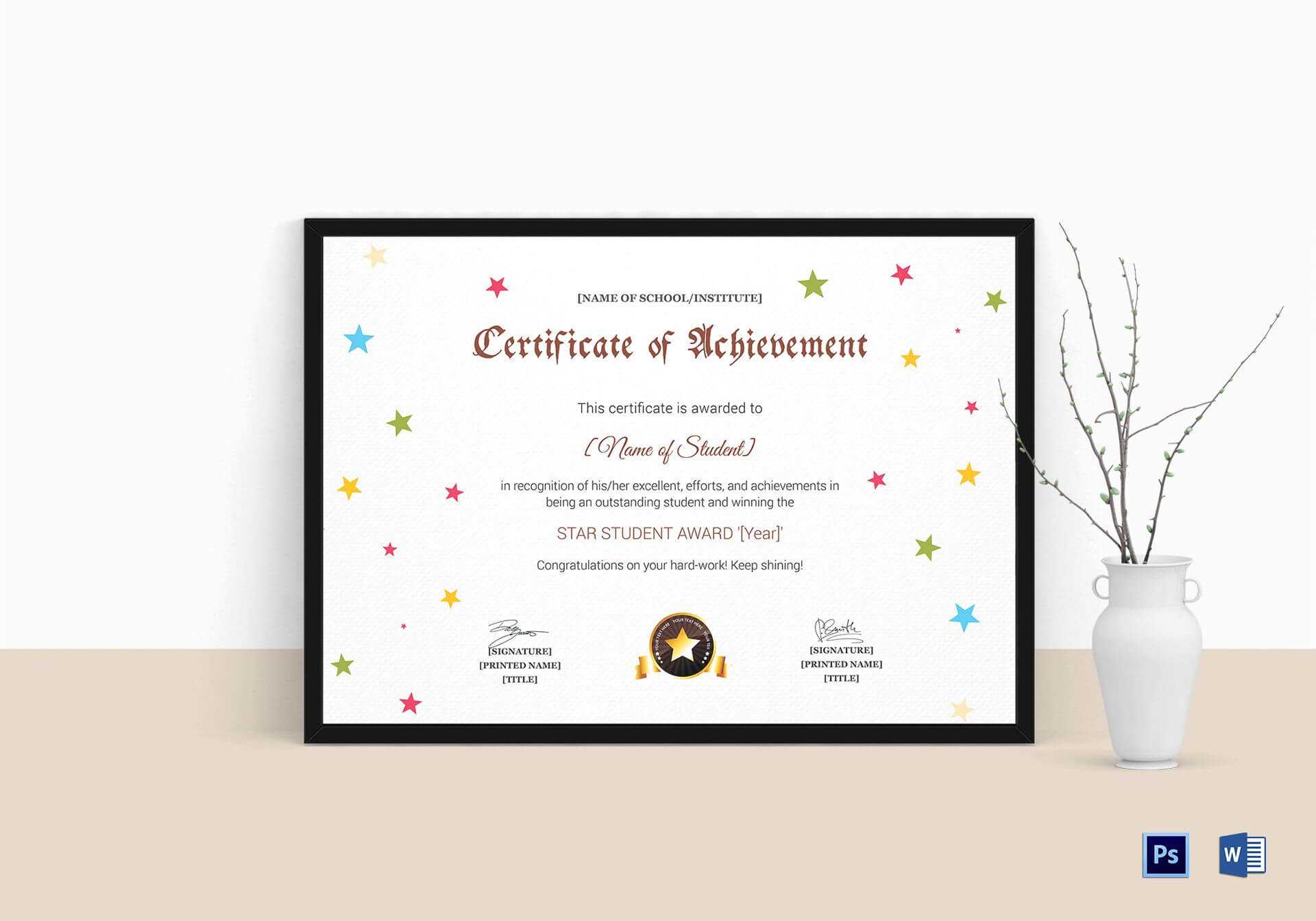 Star Achievement Certificate Template Pertaining To Star Naming Certificate Template