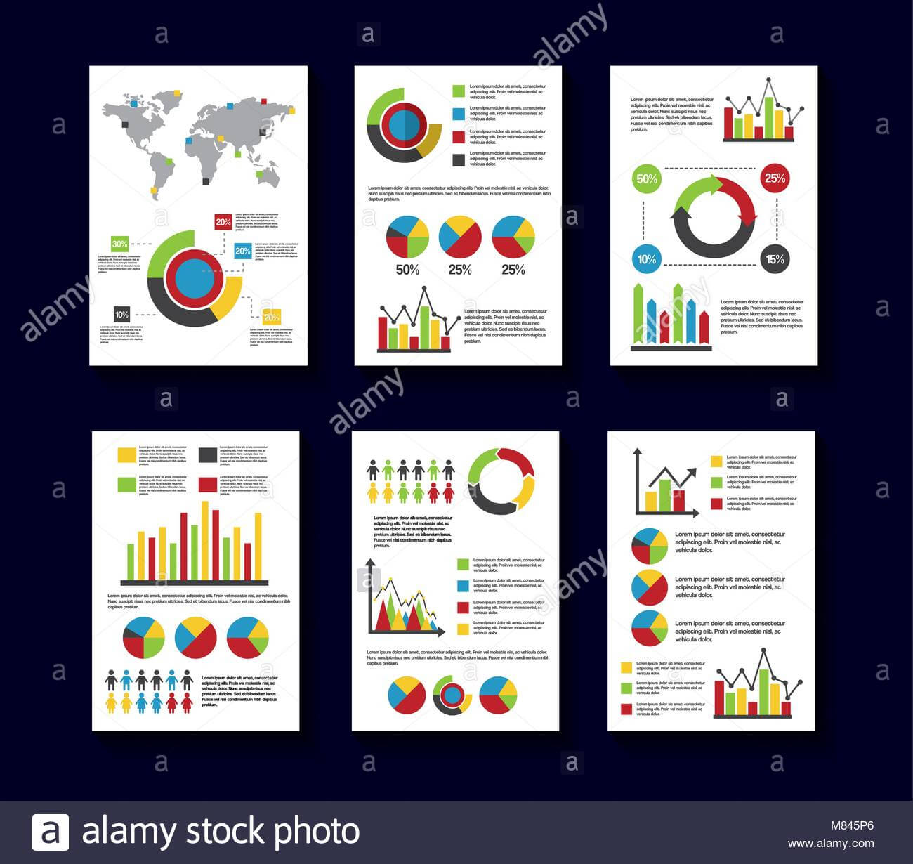 Statistics Data Business Report Template Style Charts And For Illustrator Report Templates