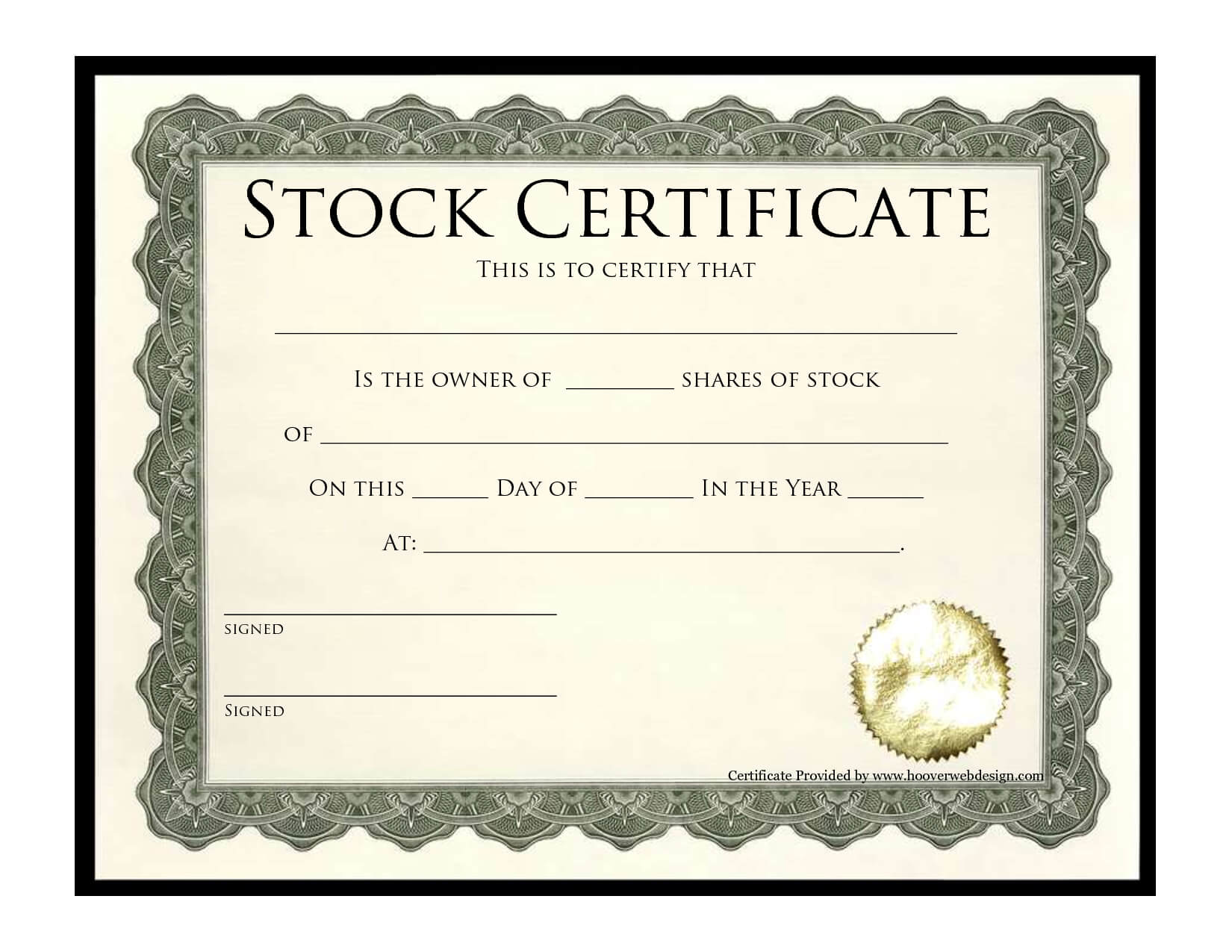 Stock Certificate Template | Best Template Collection Intended For Corporate Bond Certificate Template