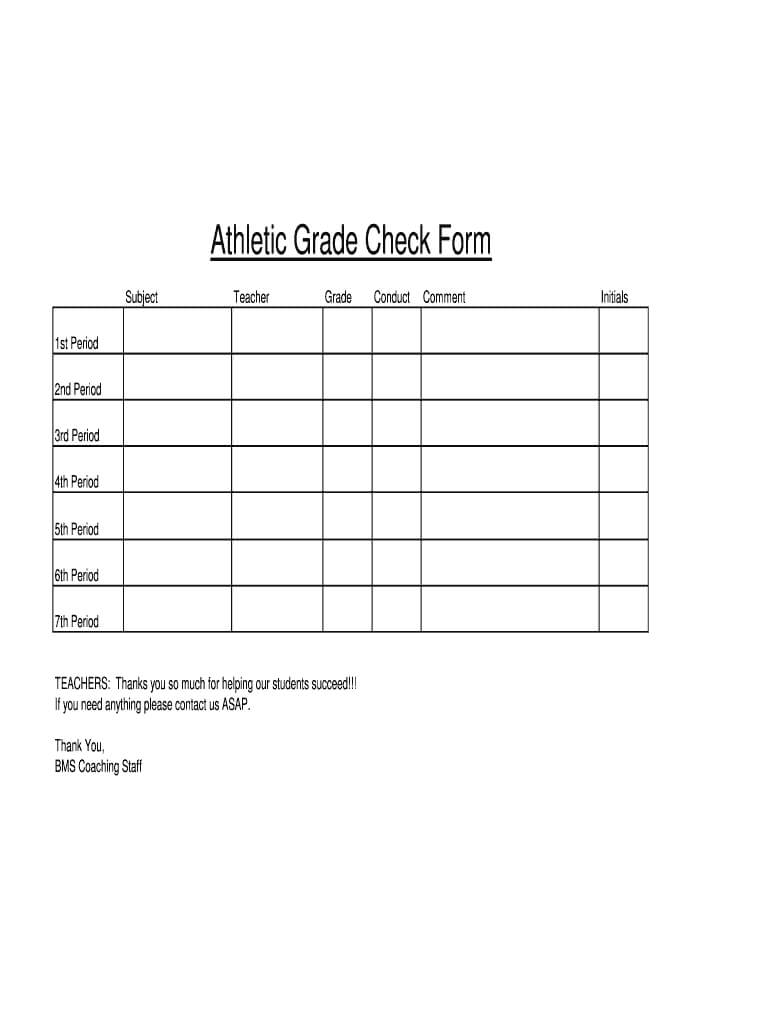 Student Grade Check Form Printable – Fill Online, Printable Pertaining To Student Grade Report Template