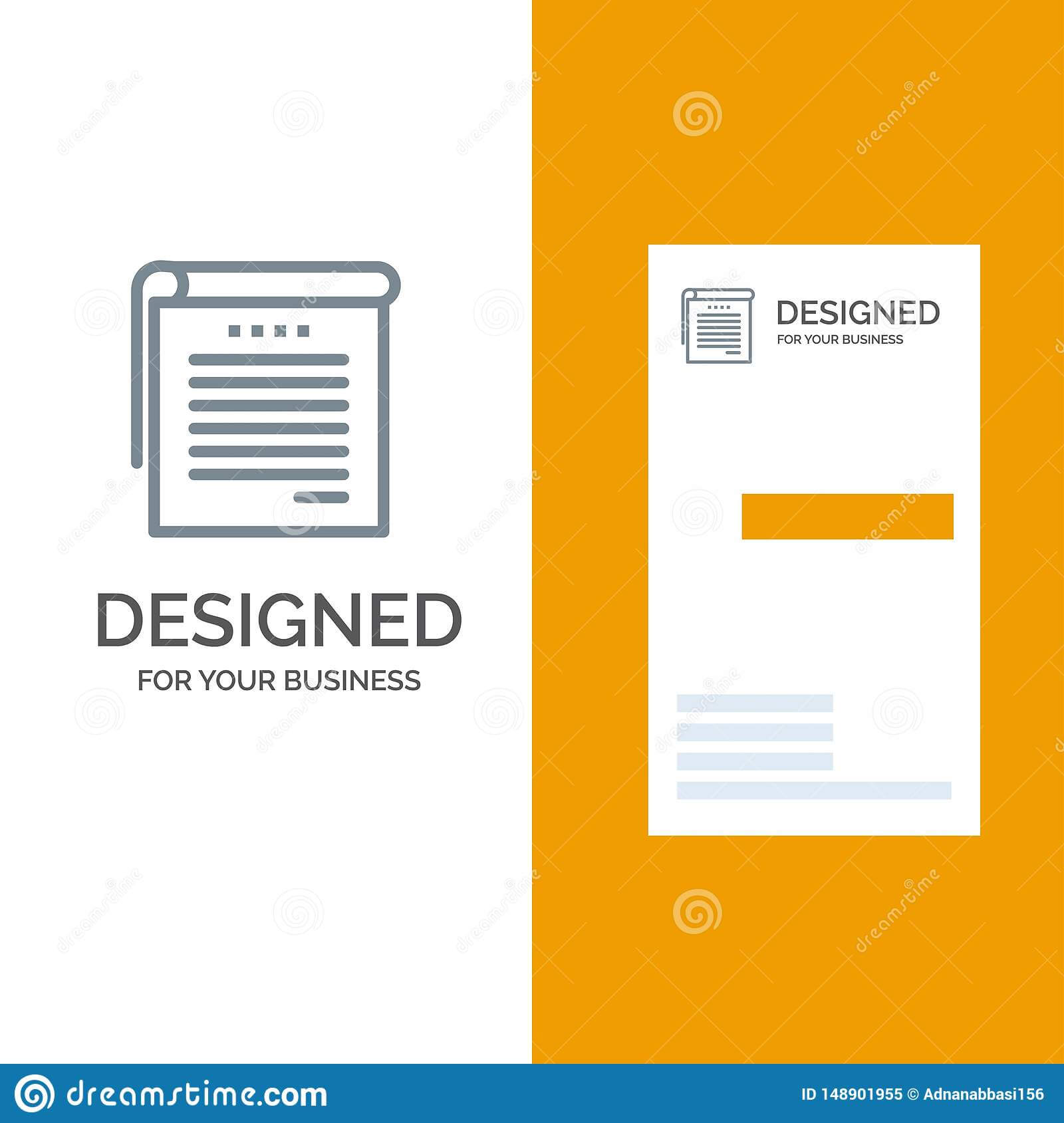 Student, Notes, Books, Student Notes Grey Logo Design And Throughout Student Business Card Template