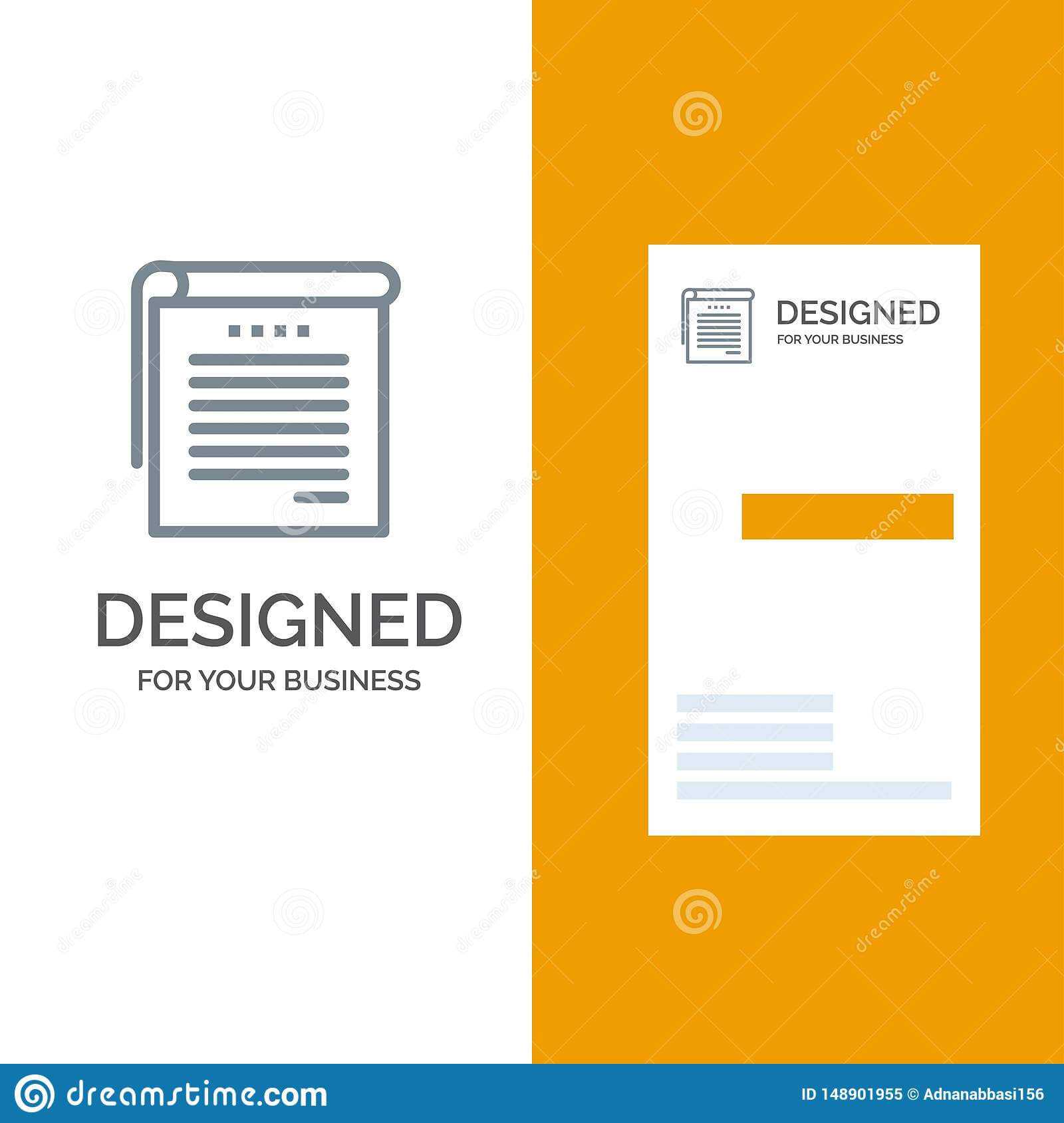 Student, Notes, Books, Student Notes Grey Logo Design And Throughout Student Business Card Template