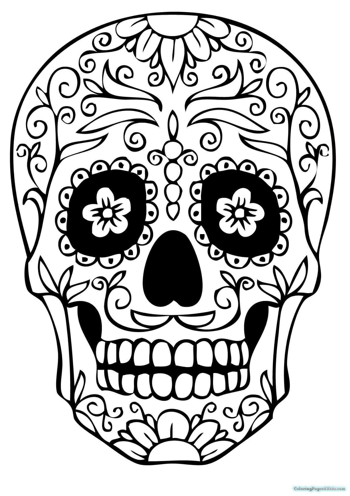 Sugar Skull Drawing Template At Paintingvalley | Explore Pertaining To Blank Sugar Skull Template